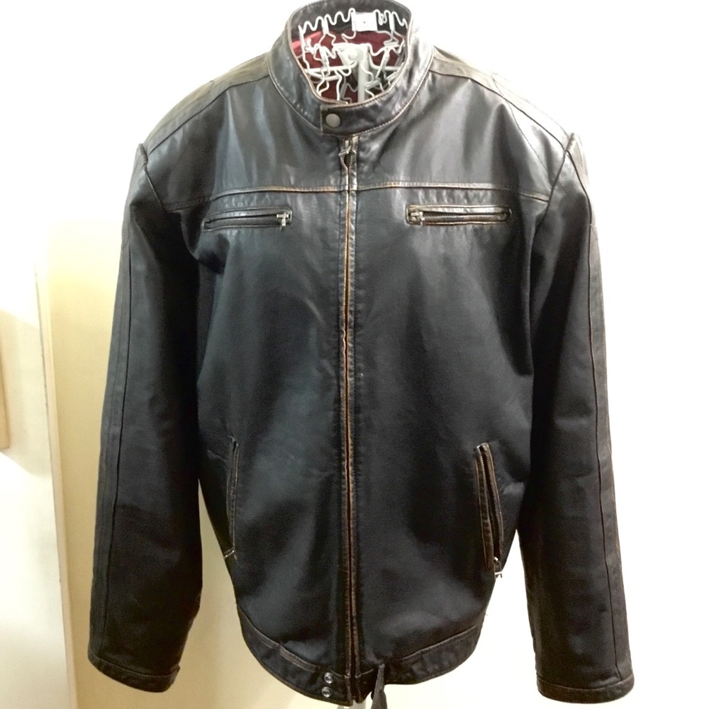 Danier mens black genuine leather jacket